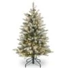 4.5 Ft. Pre-Lit Flocked Dunhill® Fir Full Artificial Christmas Tree, Clear Lights -Michaels Shop 28904 DUF 300 45