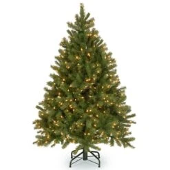 4.5 Ft. Pre-lit Feel Real® Downswept Douglas Full Artificial Christmas Tree, Clear Lights