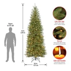 10 Ft. Pre-Lit Dunhill® Fir Slim Artificial Christmas Tree, Clear Lights -Michaels Shop D040021S 15