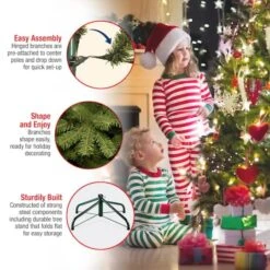 10 Ft. Pre-Lit Dunhill® Fir Slim Artificial Christmas Tree, Clear Lights -Michaels Shop D040021S 16