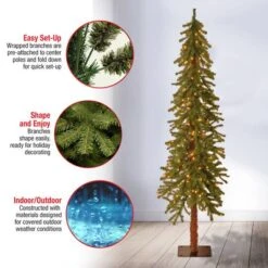 6 Ft. Pre-Lit Hickory Cedar Artificial Christmas Tree, Clear Lights -Michaels Shop D040091S 15
