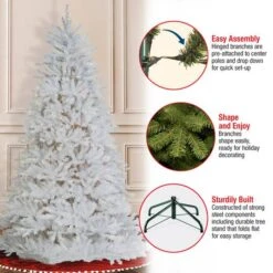 6.5ft. Pre-Lit Dunhill® White Fir Artificial Christmas Tree, Clear Lights -Michaels Shop D205063S 19