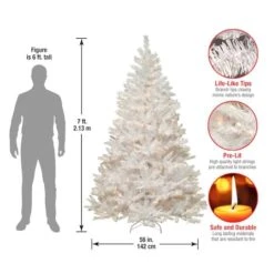 7ft. Pre-Lit Winchester White Pine Artificial Christmas Tree, Clear Lights -Michaels Shop D205166S 15