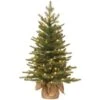 3ft. Pre-Lit Feel Real® Nordic Spruce Artificial Christmas Tree In Burlap Base, Clear Lights -Michaels Shop D206340S 1