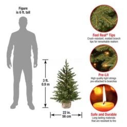 3ft. Pre-Lit Feel Real® Nordic Spruce Artificial Christmas Tree In Burlap Base, Clear Lights 16 3ft. Pre-Lit Feel Real® Nordic Spruce Artificial Christmas Tree In Burlap Base, Clear Lights -Michaels Shop D206340S 17