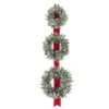 18", 22", & 26" Triple Wreath Door Décor Piece With Warm White Twinkle LED Lights -Michaels Shop D206578S 1