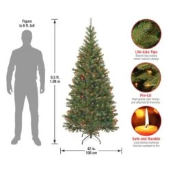 6.5ft. Pre-Lit Aspen Spruce Artificial Christmas Tree, Multicolor Lights -Michaels Shop D228337S 15