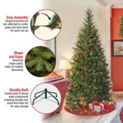 6.5ft. Pre-Lit Aspen Spruce Artificial Christmas Tree, Multicolor Lights -Michaels Shop D228337S 16