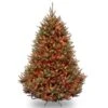 7.5ft. Pre-Lit Natural Fraser Medium Fir Artificial Christmas Tree, Multicolor Lights