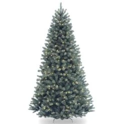 7ft. Pre-Lit North Valley® Blue Spruce Artificial Christmas Tree, Clear Lights