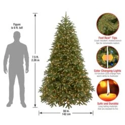 7.5ft. Pre-Lit Jersey Fraser Fir Artificial Christmas Tree, Dual Color® LED Lights -Michaels Shop D228480S 15