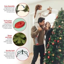 7.5ft. Pre-Lit Jersey Fraser Fir Artificial Christmas Tree, Dual Color® LED Lights -Michaels Shop D228480S 16