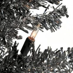 6ft. Pre-Lit Black Tinsel Artificial Christmas Tree -Michaels Shop D228569S 3