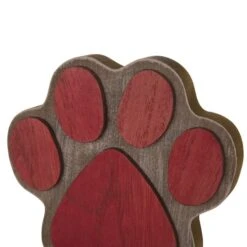 Glitzhome® 6.3" Red & Brown Paw Stocking Holder -Michaels Shop D231673S 4