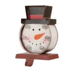 Glitzhome® 7.5" Marquee LED Snowman Stocking Holder 13 Glitzhome® 7.5" Marquee LED Snowman Stocking Holder -Michaels Shop D231689S 3