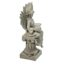 Northlight 17" Peaceful Angel Sitting On A Pedestal Candle Holder Statue -Michaels Shop D236869S 2