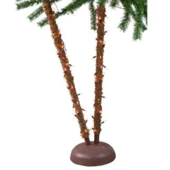 Northlight 4ft. & 6ft. Pre-Lit Dual Artificial Outdoor Palm Christmas Tree, Multicolor Lights -Michaels Shop D236954S 2