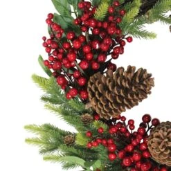 Northlight 22" Red Berry & Pinecone Wreath -Michaels Shop D237019S 13