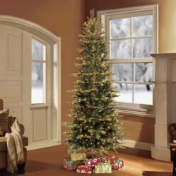 7.5ft. Pre-Lit Slim Aspen Fir Artificial Christmas Tree, Clear Lights -Michaels Shop D248380S 2