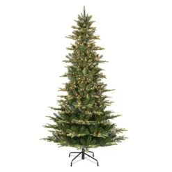 7.5ft. Pre-Lit Slim Aspen Fir Artificial Christmas Tree, Clear Lights -Michaels Shop D248380S 5