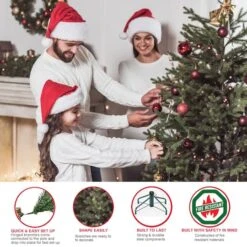 7.5ft. Pre-Lit Slim Aspen Fir Artificial Christmas Tree, Clear Lights -Michaels Shop D248380S 6