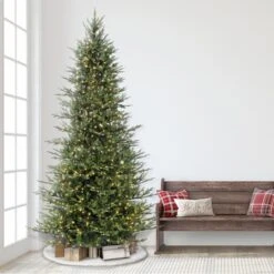 9ft. Pre-Lit Slim Balsam Fir Artificial Christmas Tree, Clear Lights -Michaels Shop D248393S 25