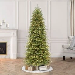 7.5ft. Pre-Lit Slim Fraser Fir Artificial Christmas Tree, Clear Lights -Michaels Shop D248417S 24