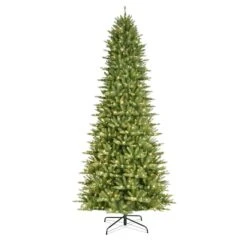 9ft. Pre-Lit Slim Fraser Fir Artificial Christmas Tree, Clear Lights