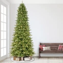 9ft. Pre-Lit Slim Fraser Fir Artificial Christmas Tree, Clear Lights -Michaels Shop D248420S 13
