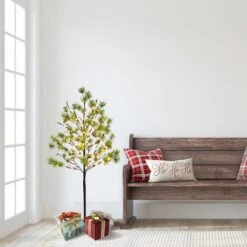 4ft. Pre-Lit Twig Tree, White LED Twinkle Lights -Michaels Shop D248431S 6