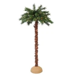 4ft. Pre-Lit Artificial Palm Tree, Clear Lights -Michaels Shop D248468S 1 1