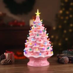 24" Pink Lit Nostalgic Christmas Tree -Michaels Shop D250237S 2