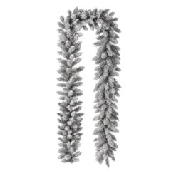 Glitzhome® 9ft. LED Snow Flocked Christmas Garland -Michaels Shop D251175S 3