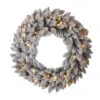 Glitzhome® 24" LED Snow Flocked Christmas Wreath