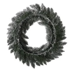 Glitzhome® 24" LED Snow Flocked Christmas Wreath -Michaels Shop D251183S 5