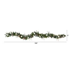9ft. Pre-Lit Clear LED Ornament & Pinecone Artificial Christmas Garland -Michaels Shop D251215S 2