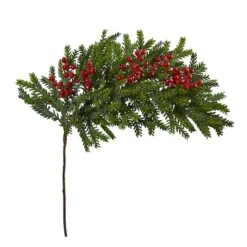 34" Pine & Berries Artificial Hanging Plant Set -Michaels Shop D251223S 3
