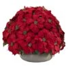 24" Large Poinsettia Artificial Plant In Stone Planter 1 24" Large Poinsettia Artificial Plant In Stone Planter -Michaels Shop D251235S 11