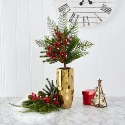 26” Mixed Pine, Pinecone & Berry Artificial Plant Set 9 26” Mixed Pine, Pinecone & Berry Artificial Plant Set -Michaels Shop D251242S 3