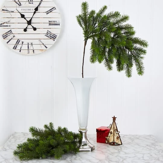 36" Pine Artificial Hanging Flower Set, 4ct. 7 36" Pine Artificial Hanging Flower Set, 4ct. - Image 5