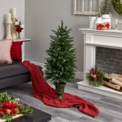 4ft. Pre-Lit Artificial Christmas Tree, Clear LED Lights -Michaels Shop D251263S 17