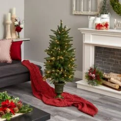 4ft. Pre-Lit Artificial Christmas Tree, Clear LED Lights -Michaels Shop D251263S 18