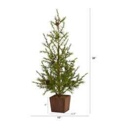 28" Unlit Alpine Artificial Potted Christmas Tree -Michaels Shop D251280S 2