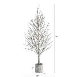 4ft. Unlit Snowed Twig Artificial Christmas Tree In Decorative Planter -Michaels Shop D251283S 2