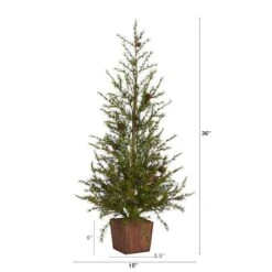 3ft. Unlit Alpine With Pinecones Artificial Potted Christmas Tree -Michaels Shop D251298S 2