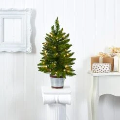 2ft. Pre-Lit Providence Pine Artificial Christmas Tree, Warm White Lights -Michaels Shop D251301S 5