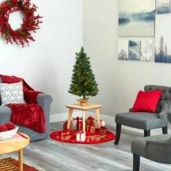 3ft. Pre-Lit Fraser Fir Natural Look Artificial Christmas Tree With Clear LED Light -Michaels Shop D251302S 5