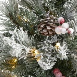2ft. Pre-Lit Flocked Pinecones & Berries Artificial Christmas Tree With Clear LED Lights -Michaels Shop D251303S 3