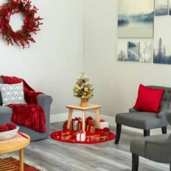 2ft. Pre-Lit Flocked Pinecones & Berries Artificial Christmas Tree With Clear LED Lights -Michaels Shop D251303S 6