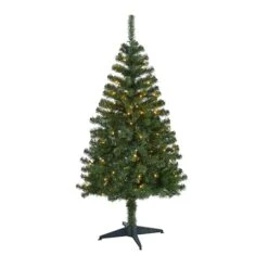 5ft. Pre-Lit Northern Tip Pine Artificial Christmas Tree, Clear LED Lights